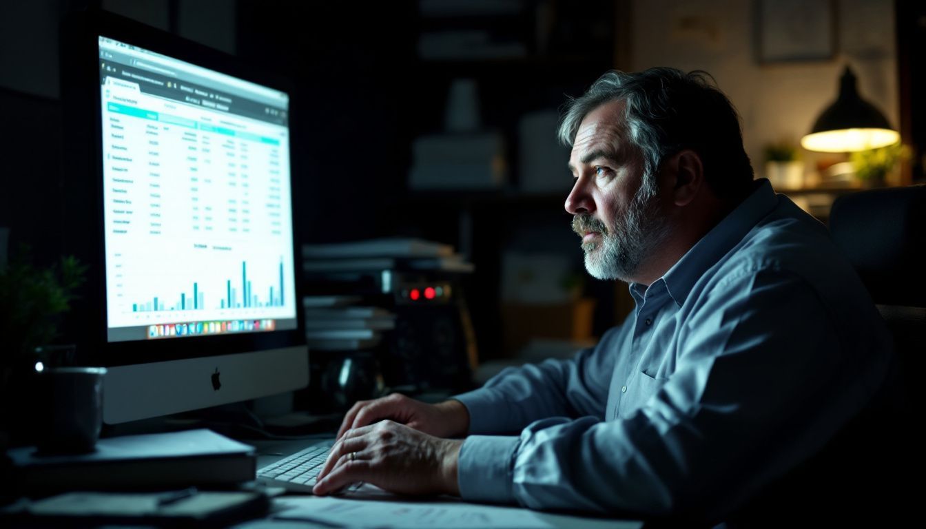 The executive producer reviews financial documents and film budgets at their desk. The executive producer reviews financial documents and film budgets at their desk.
