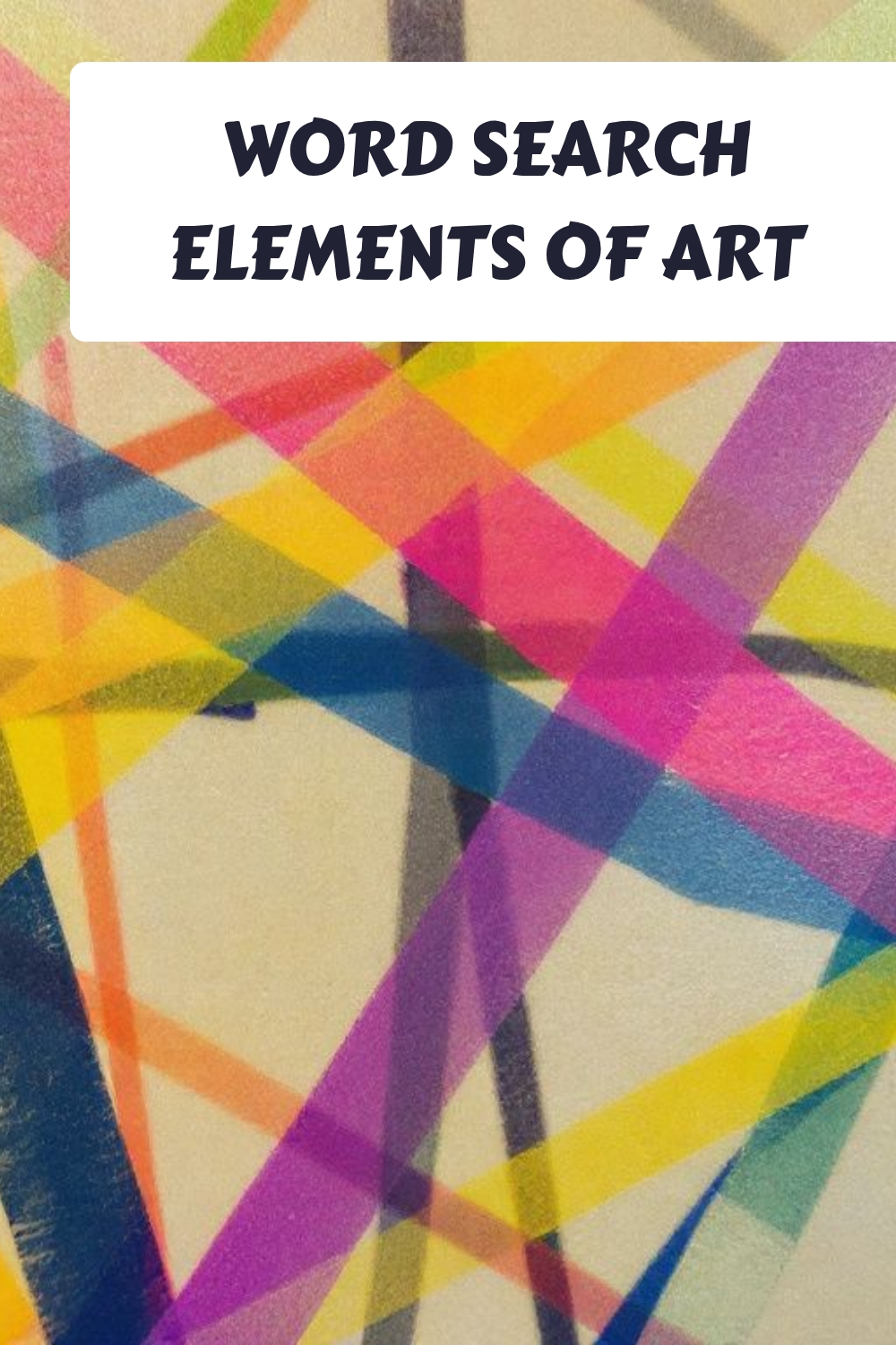 WORD SEARCH Elements of Art generated pin 7454