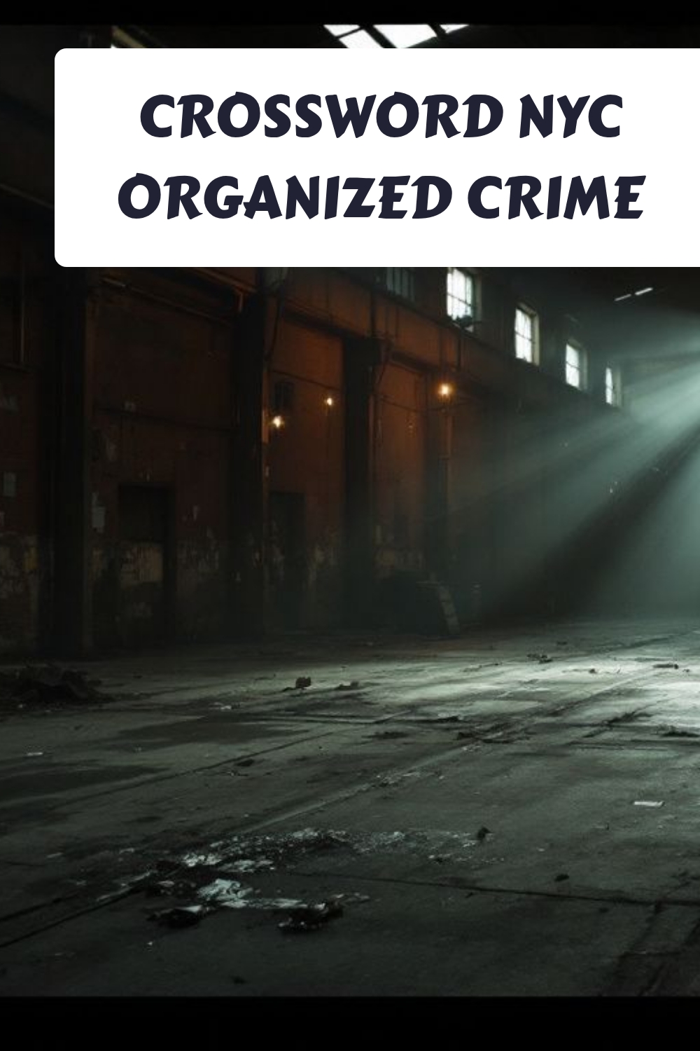 CROSSWORD NYC Organized Crime generated pin 8455