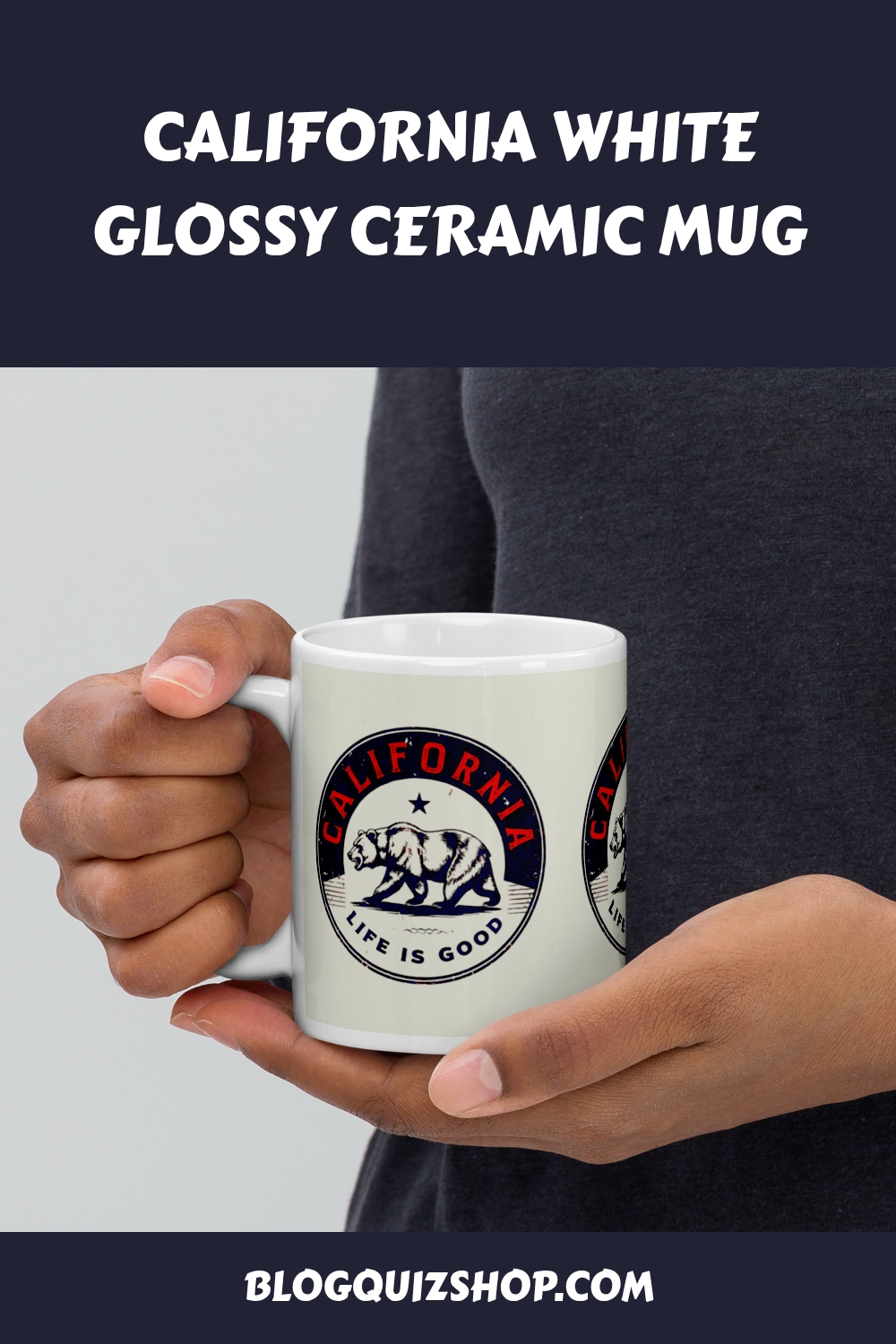 California White Glossy Ceramic Mug generated pin 8443