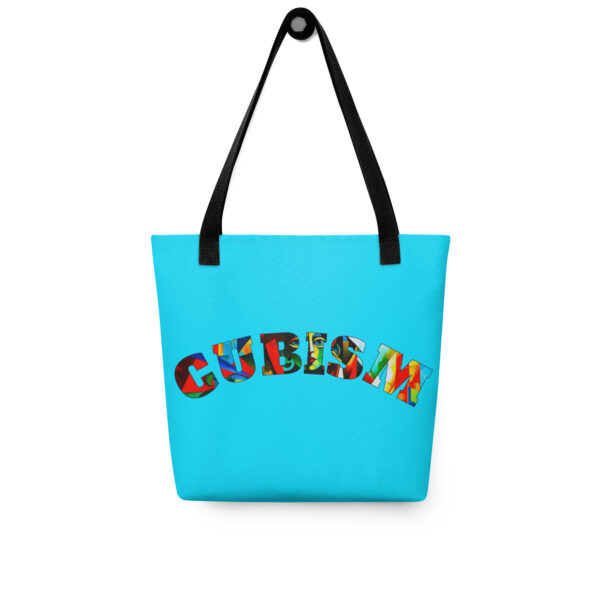 Cubism Tote Bag Turquoise - Image 3