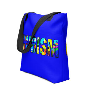 Mid Blue Cubism Tote Bag
