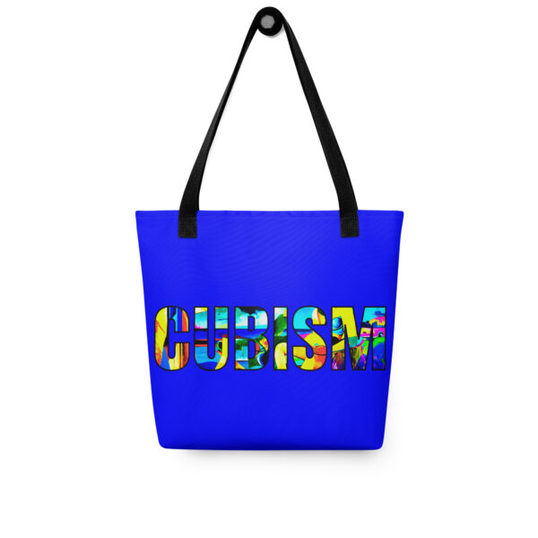 Mid Blue Cubism Tote Bag - Image 2