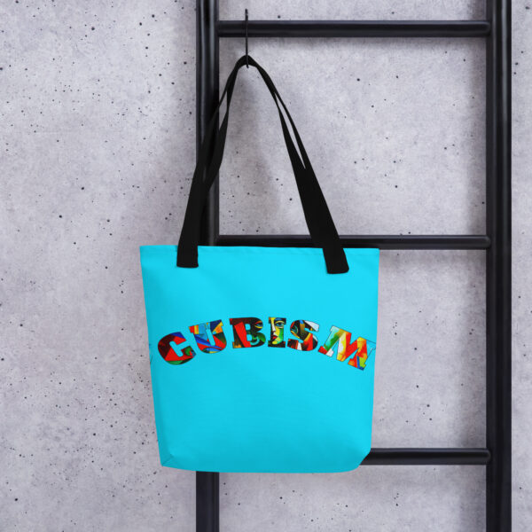 Cubism Tote Bag Turquoise - Image 7