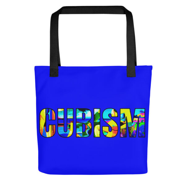 Mid Blue Cubism Tote Bag - Image 8
