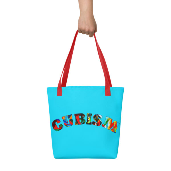 Cubism Tote Bag Turquoise - Image 2