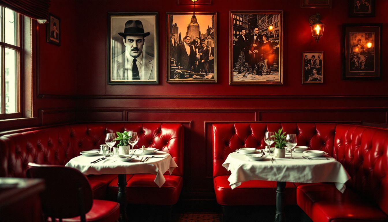 An old-fashioned Italian American restaurant with vintage decor and cozy atmosphere.