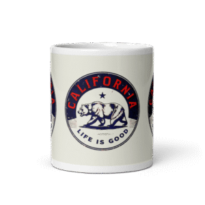 California White Ceramic Mug