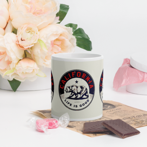 California White Ceramic Mug - Image 6