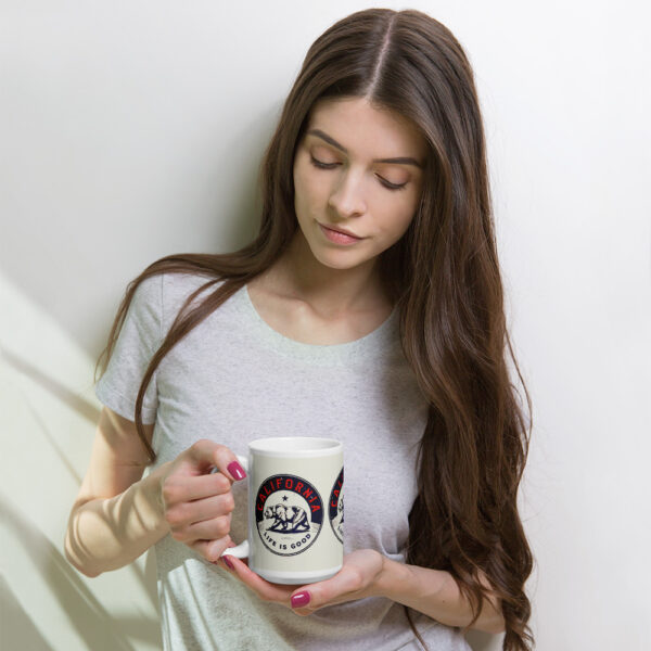 California White Ceramic Mug - Image 2