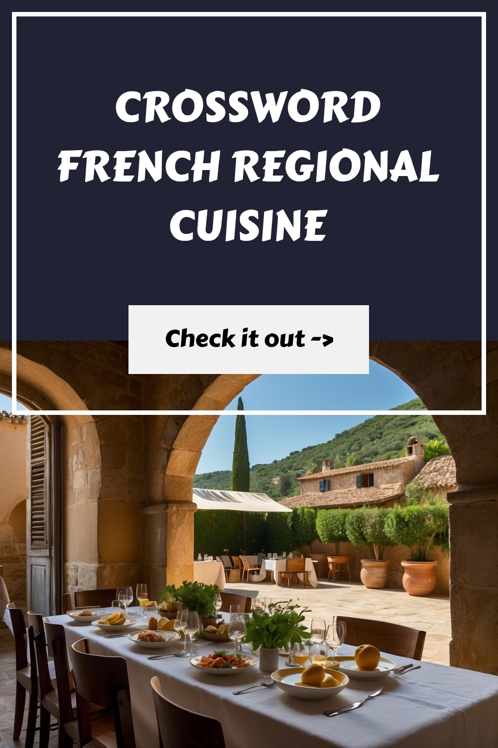 CROSSWORD French Regional Cuisine generated pin 5839