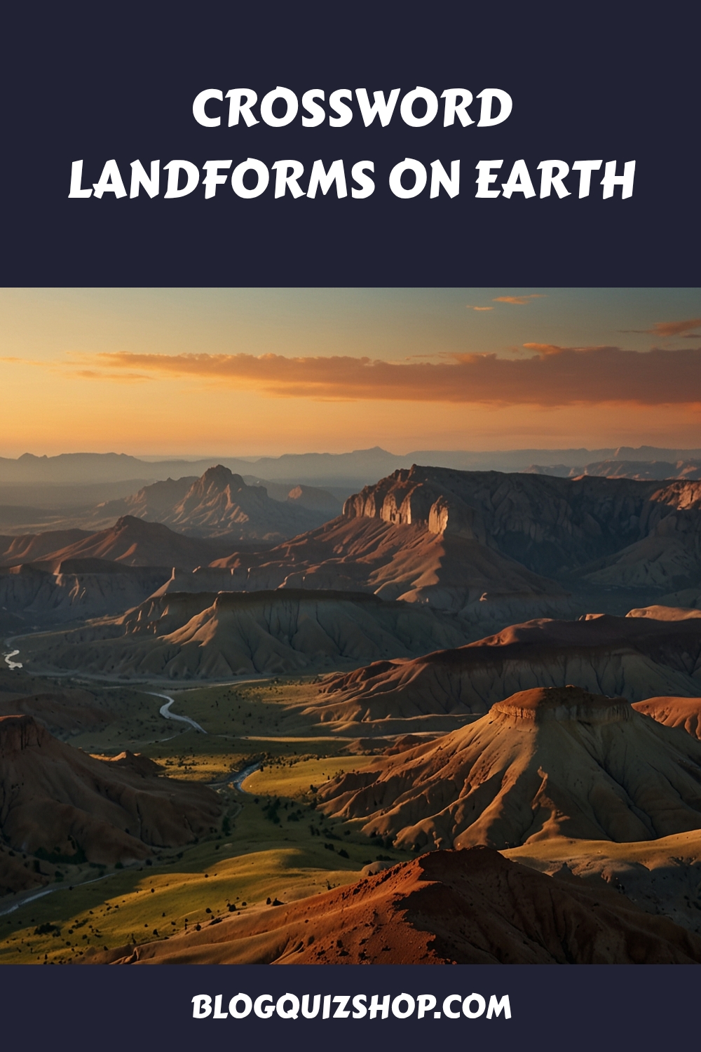 CROSSWORD Landforms on Earth generated pin 4853 1