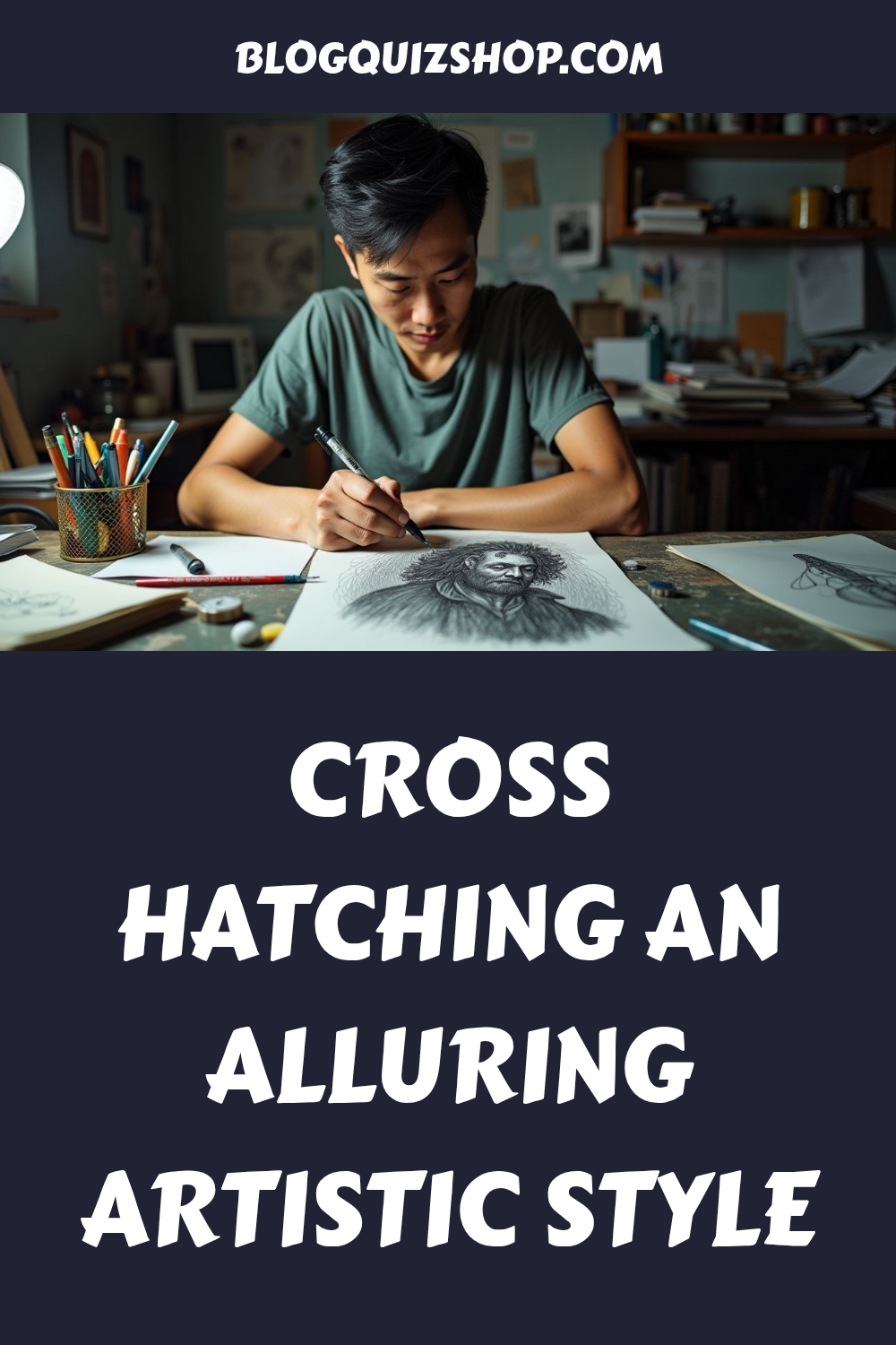 Cross Hatching an alluring artistic style generated pin 672