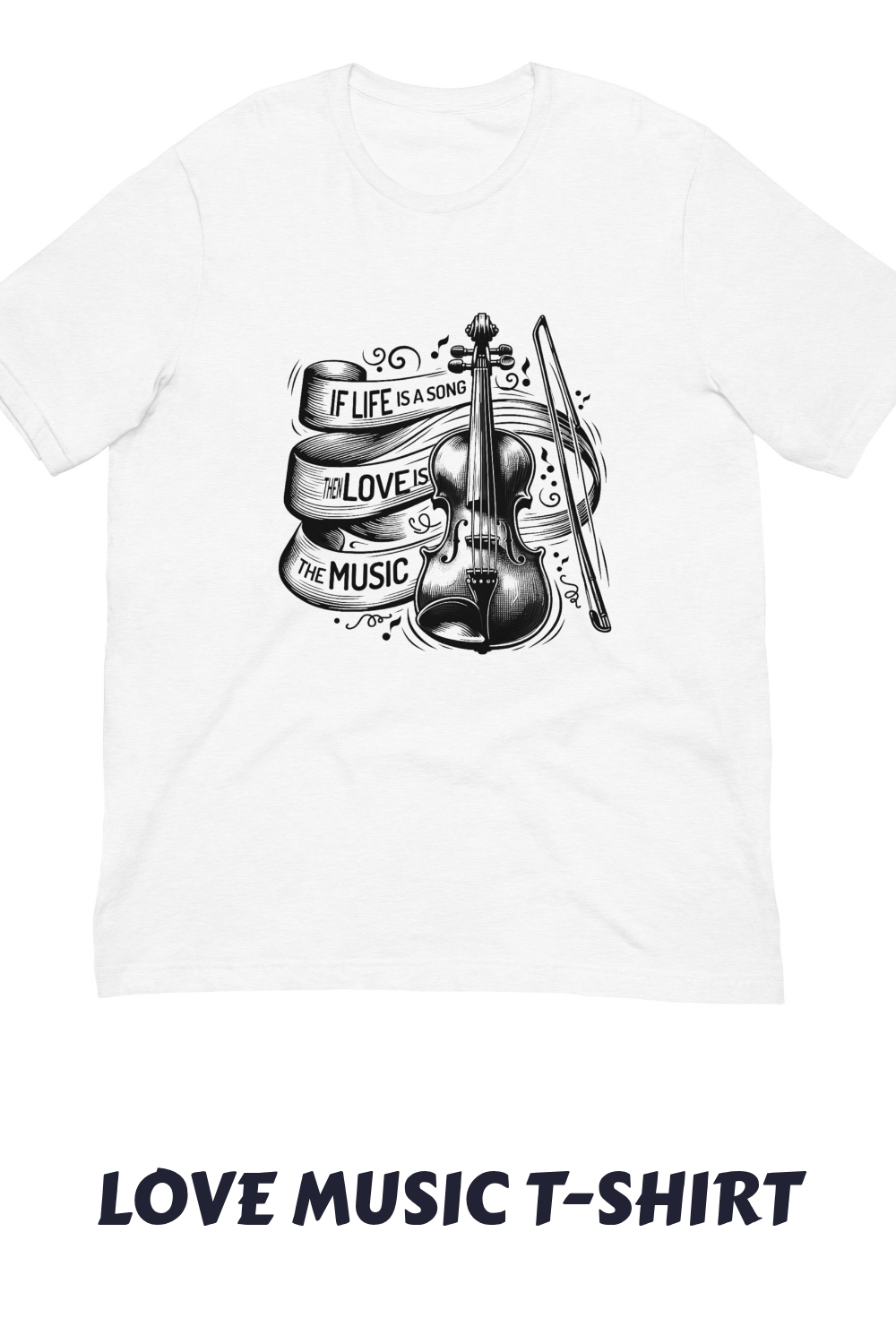 Love Music T Shirt generated pin 10635
