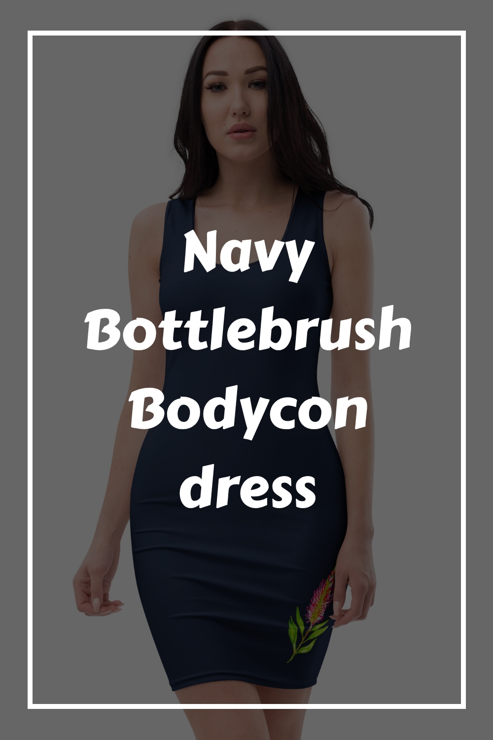 Navy Bottlebrush Bodycon dress generated pin 9016