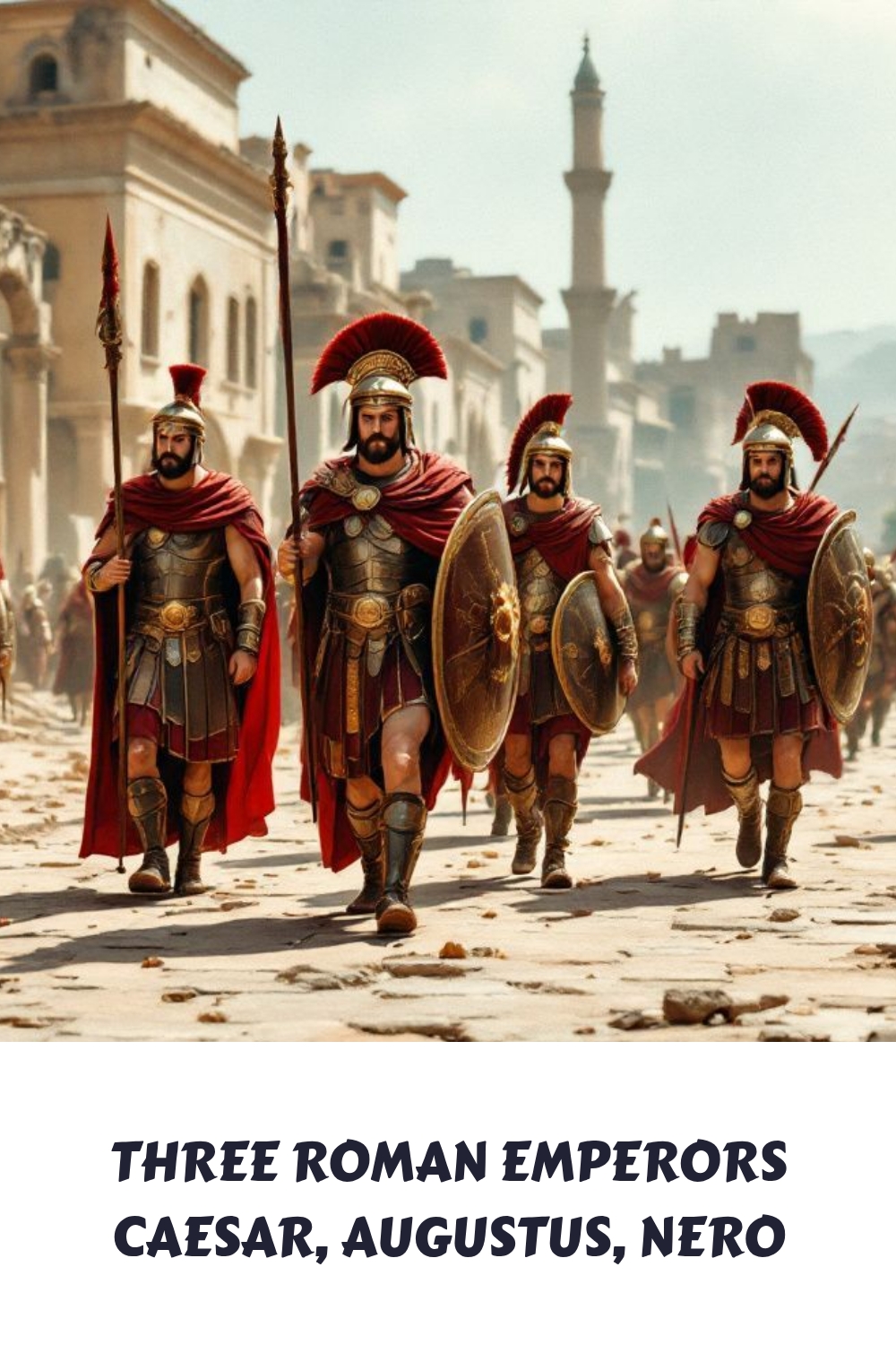 Three Roman Emperors Caesar Augustus Nero generated pin 5614