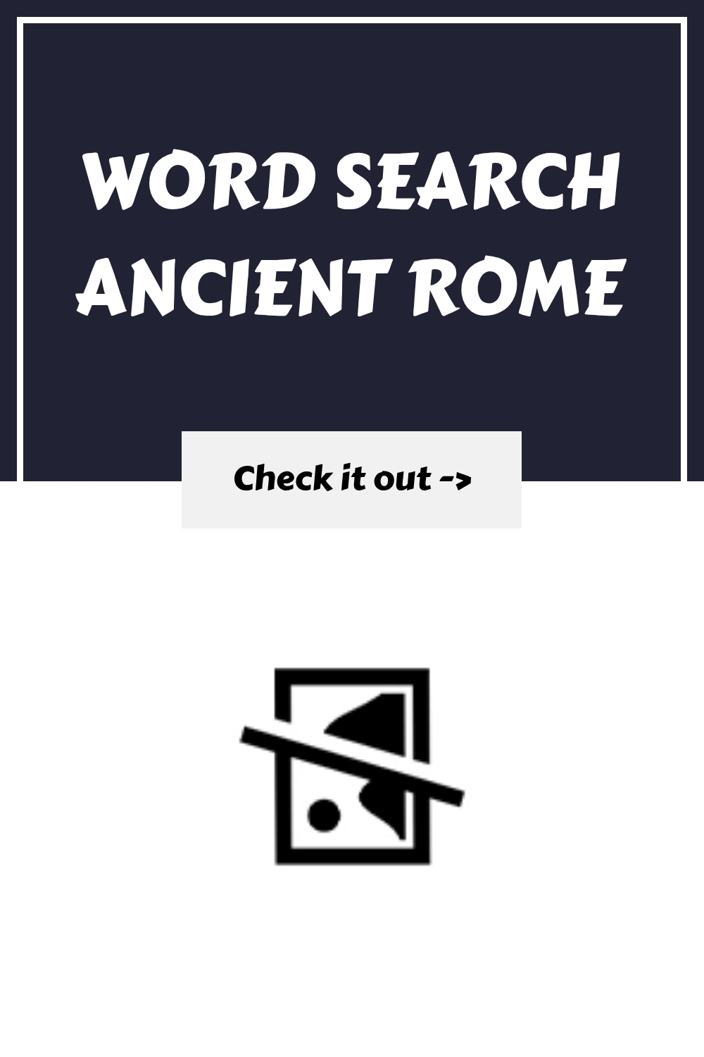 WORD SEARCH Ancient Rome generated pin 5589