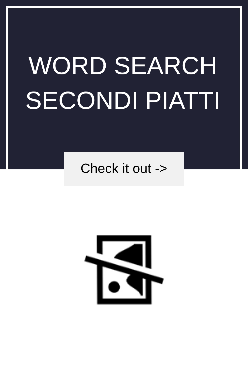 WORD SEARCH Secondi Piatti generated pin 4214 2