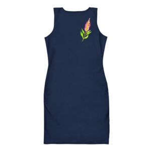 Navy Bottlebrush Bodycon Dress