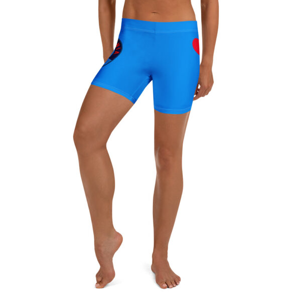California Blue Hearts Fitness Shorts - Image 2
