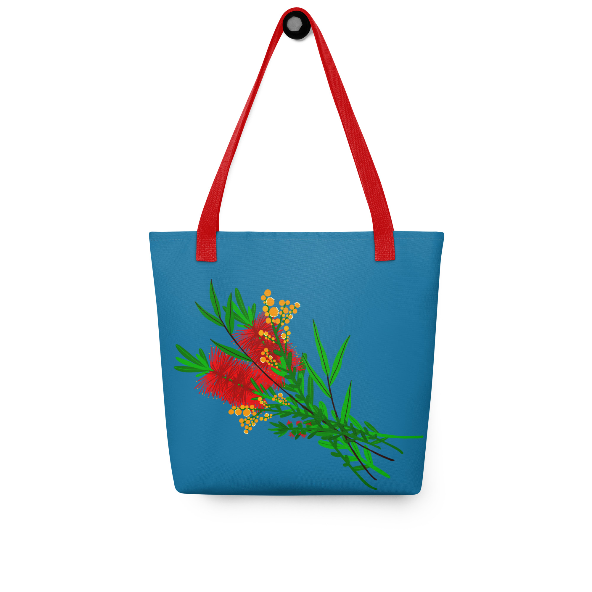 Bottle Brush Tote Bag Blue – Australian Wildflower Design 8 Bottle Brush Tote Bag Blue – Australian Wildflower Design - Image 8
