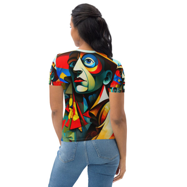 Cubism Lady T-shirt – Abstract Art Fashion Tee - Image 2