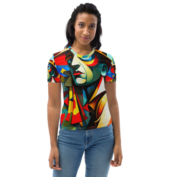 Cubism Lady T-shirt – Abstract Art Fashion Tee - Image 5