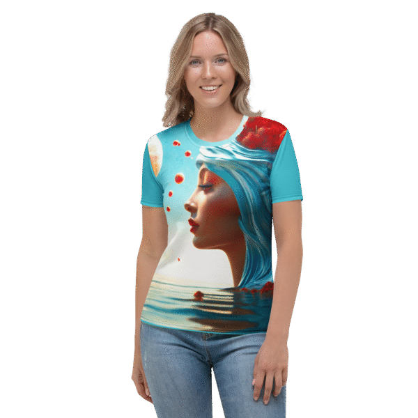 Surreal Beach T-shirt – Artistic Summer Graphic Tee - Image 5