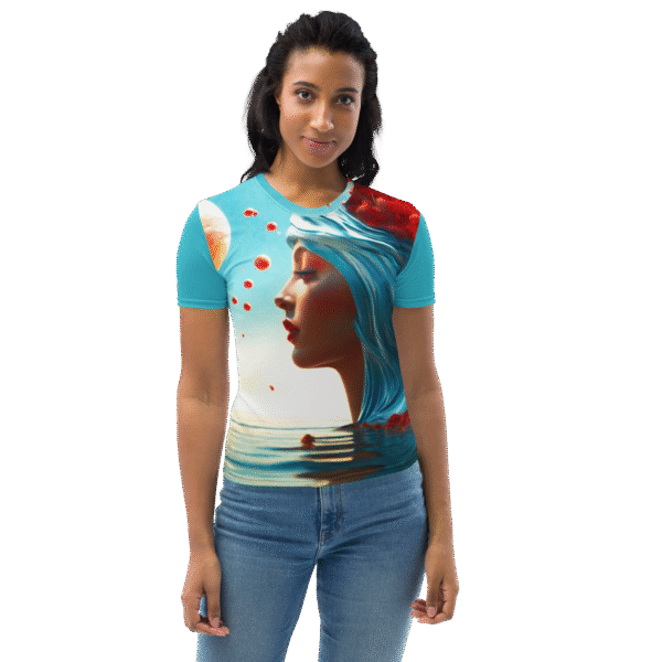Surreal Beach T-shirt – Artistic Summer Graphic Tee - Image 3