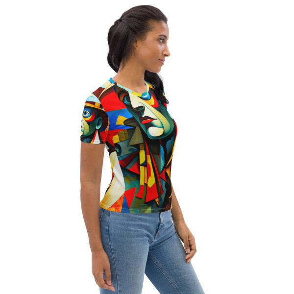 Cubism Lady T-shirt – Abstract Art Fashion Tee - Image 4