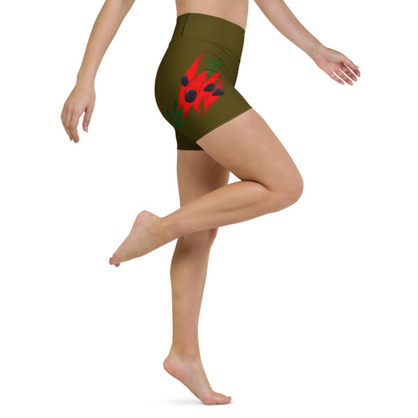 Desert Pea Yoga Shorts – Comfortable Activewear Shorts - Image 5