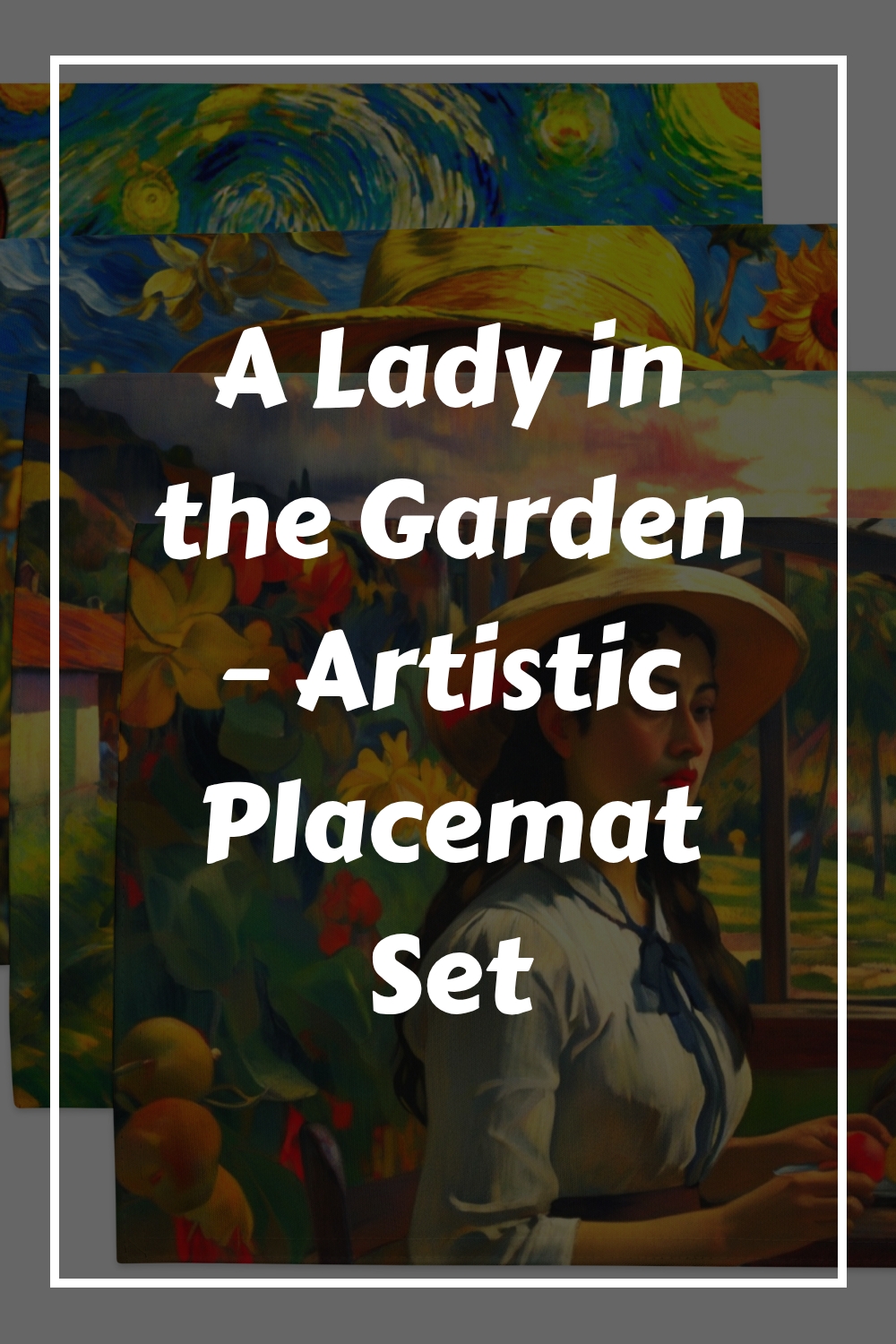 A Lady in the Garden – Artistic Placemat Set 10 A Lady in the Garden – Artistic Placemat Set generated pin 12249 1