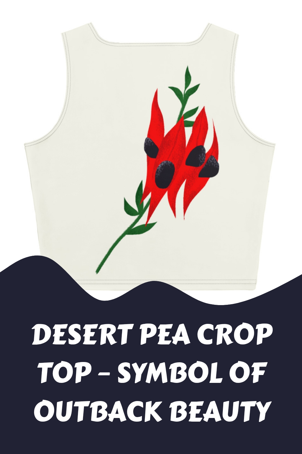 Desert Pea Crop Top – Symbol of Outback Beauty generated pin 11552