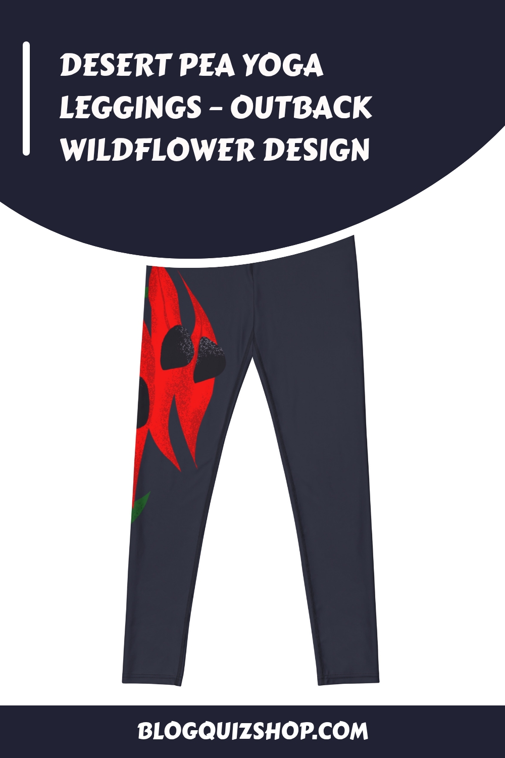 Desert Pea Yoga Leggings – Outback Wildflower Design generated pin 11644 1