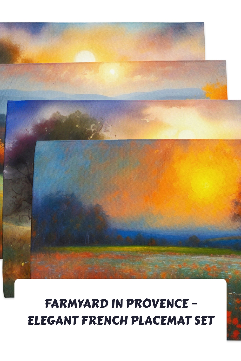 Farmyard in Provence – Elegant French Placemat Set generated pin 12235