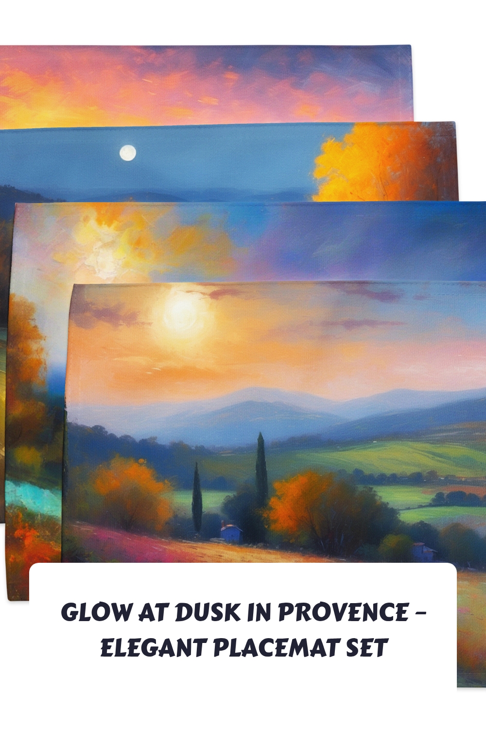 Glow at Dusk in Provence – Elegant Placemat Set 9 Glow at Dusk in Provence – Elegant Placemat Set generated pin 12237 1