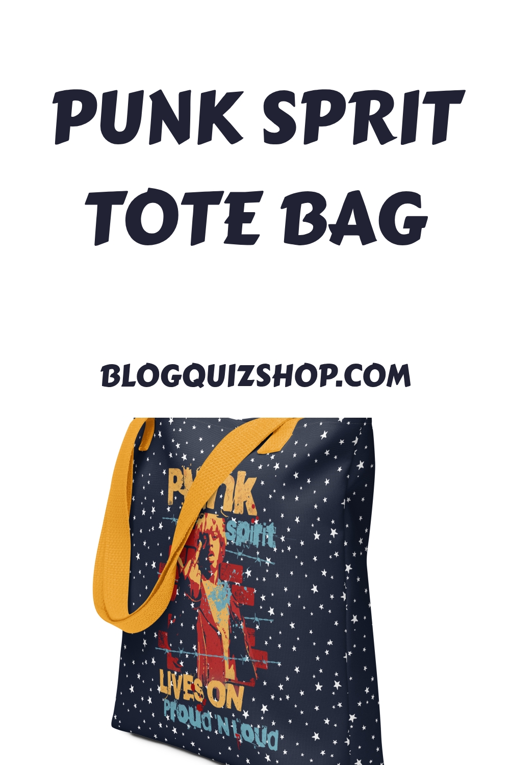 Punk Sprit Tote Bag – Durable Trendy Everyday Carry All 11 Punk Sprit Tote Bag generated pin 11927