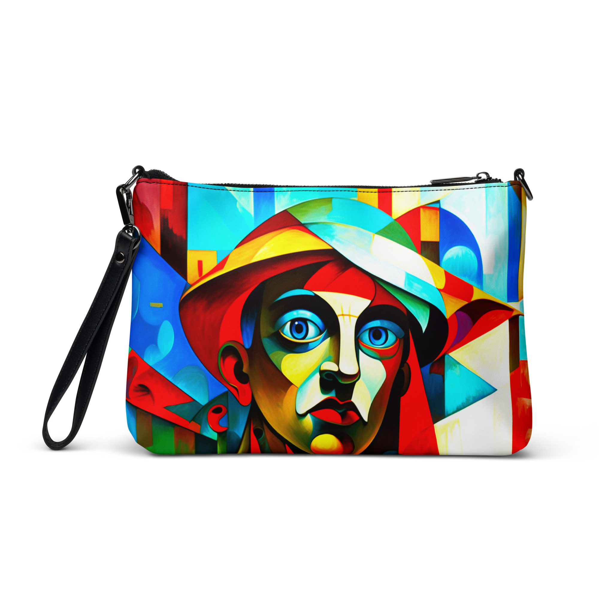 Cubism in Blue – Artistic Crossbody Bag 3 Cubism in Blue – Artistic Crossbody Bag - Image 3