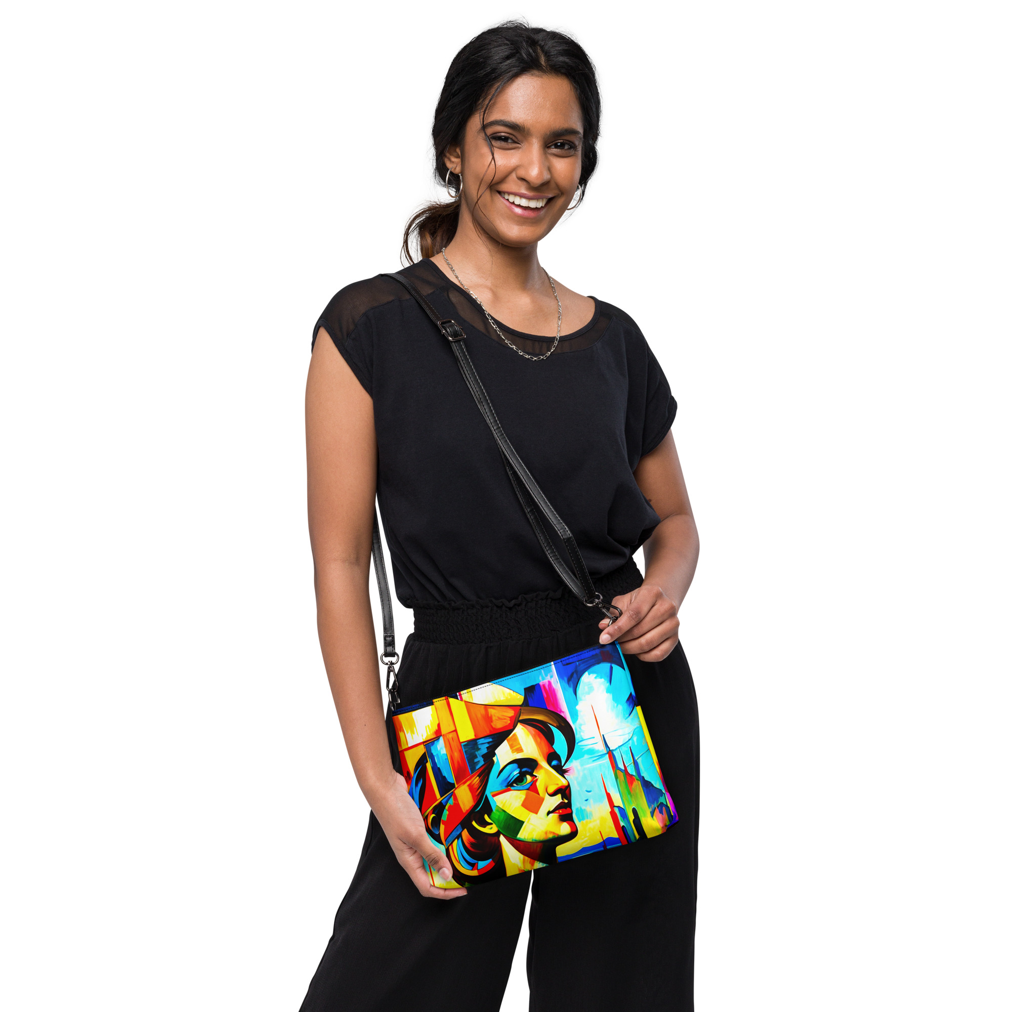 Cubism Lady in Yellow – Artistic Crossbody Bag 11 Cubism Lady in Yellow – Artistic Crossbody Bag - Image 11