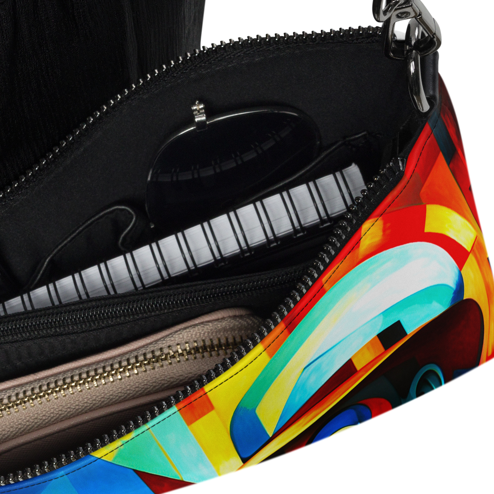 Cubism Man Blue Tone – Artistic Crossbody Bag 5 cubism man blue tone