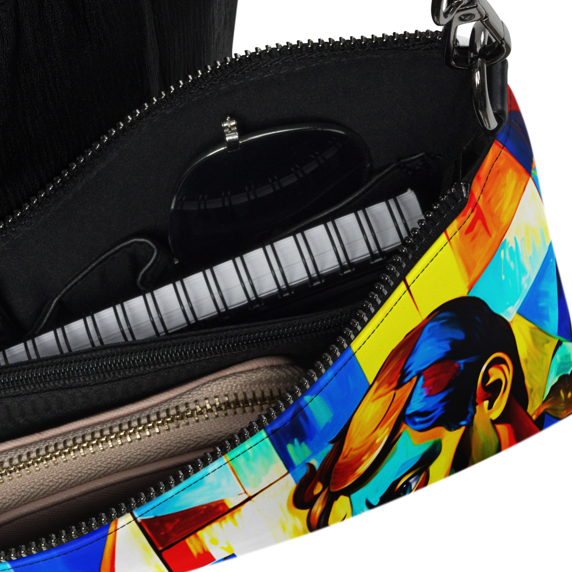 Cubism Lady in Yellow – Artistic Crossbody Bag 6 Cubism Lady in Yellow