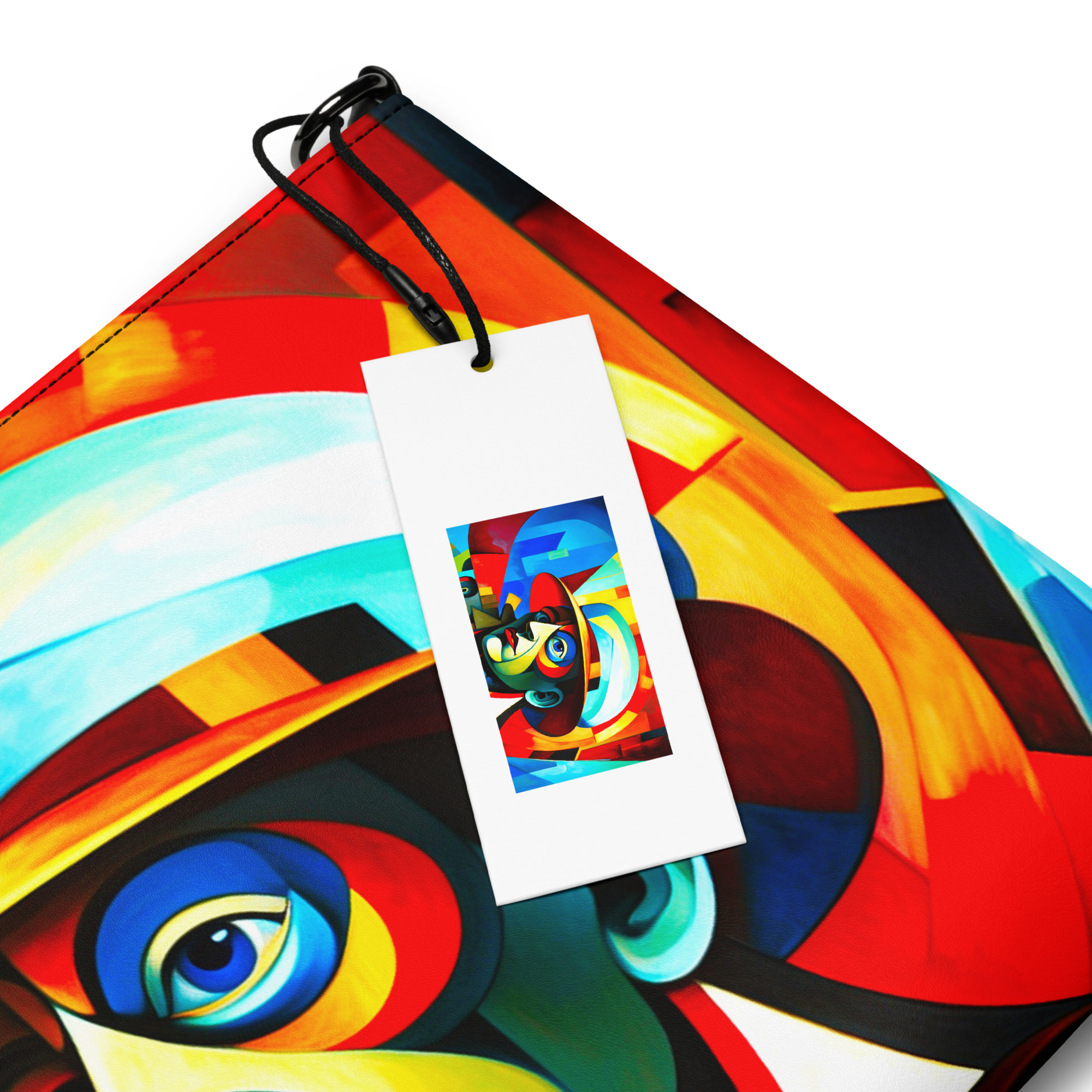 Cubism Man Blue Tone – Artistic Crossbody Bag 6 Cubism Man Blue Tone – Artistic Crossbody Bag - Image 6