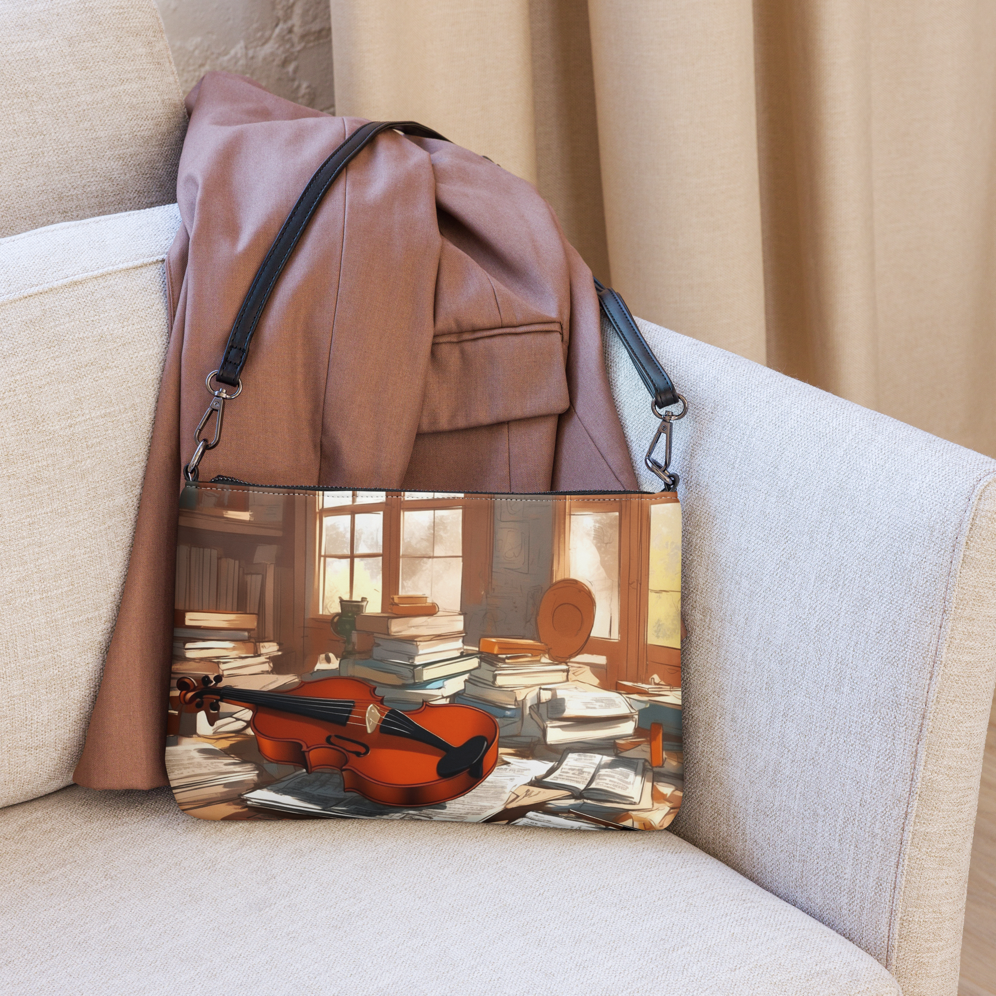 Music Lives Crossbody Bag – Abstract Art Design 5 Music Lives Crossbody Bag – Abstract Art Design - Image 5