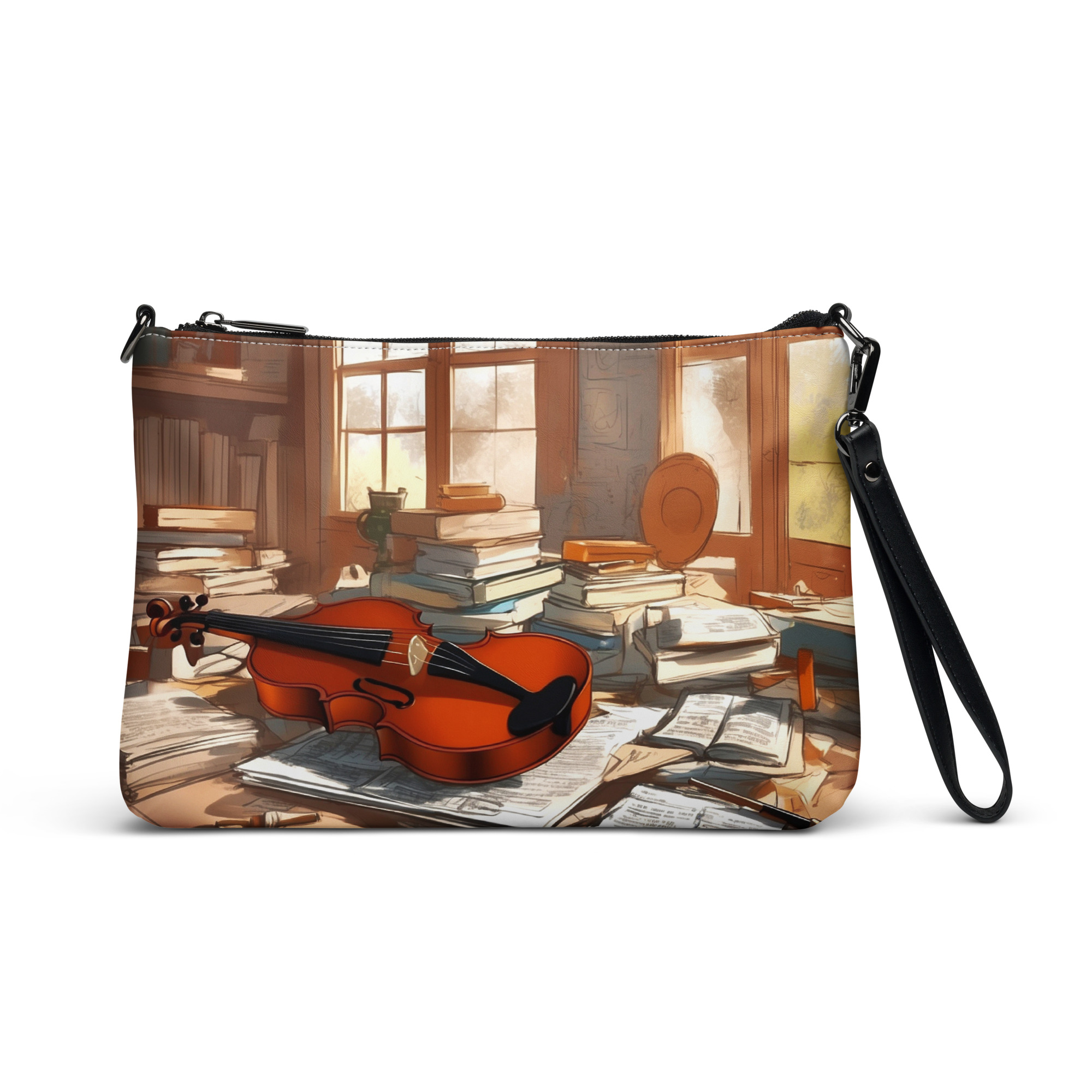 Music Lives Crossbody Bag – Abstract Art Design 1 Music Lives Crossbody Bag