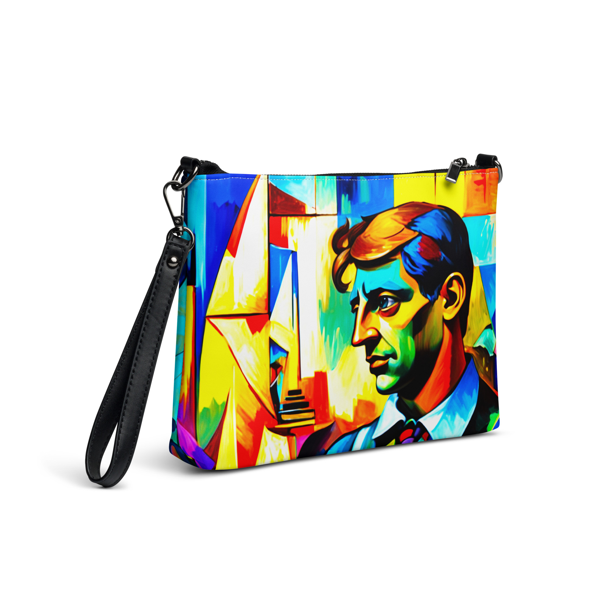 Cubism Lady in Yellow – Artistic Crossbody Bag 4 Cubism Lady in Yellow – Artistic Crossbody Bag - Image 4
