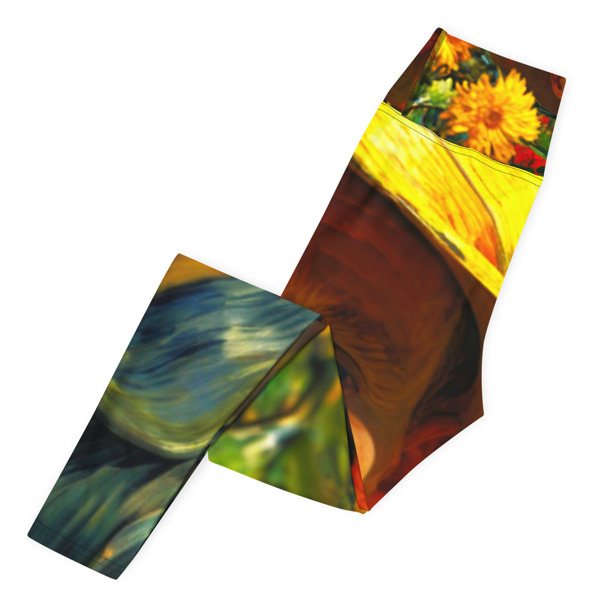 Sunflowers in Summer – Vibrant Yoga Leggings 4 Sunflowers in Summer – Vibrant Yoga Leggings - Image 4