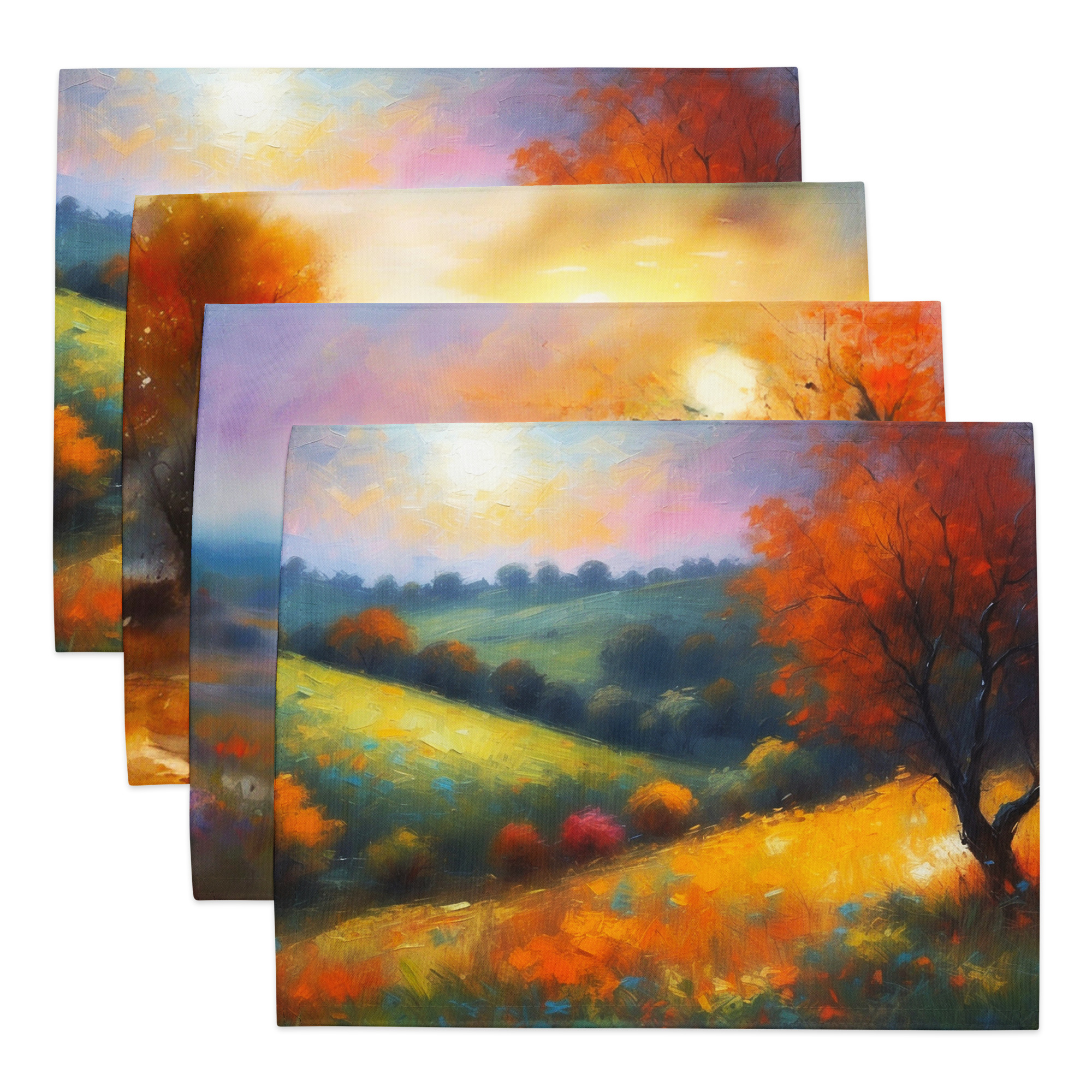 Dusk Across the Fields – Elegant Placemat Set 1 Dusk Across the Fields