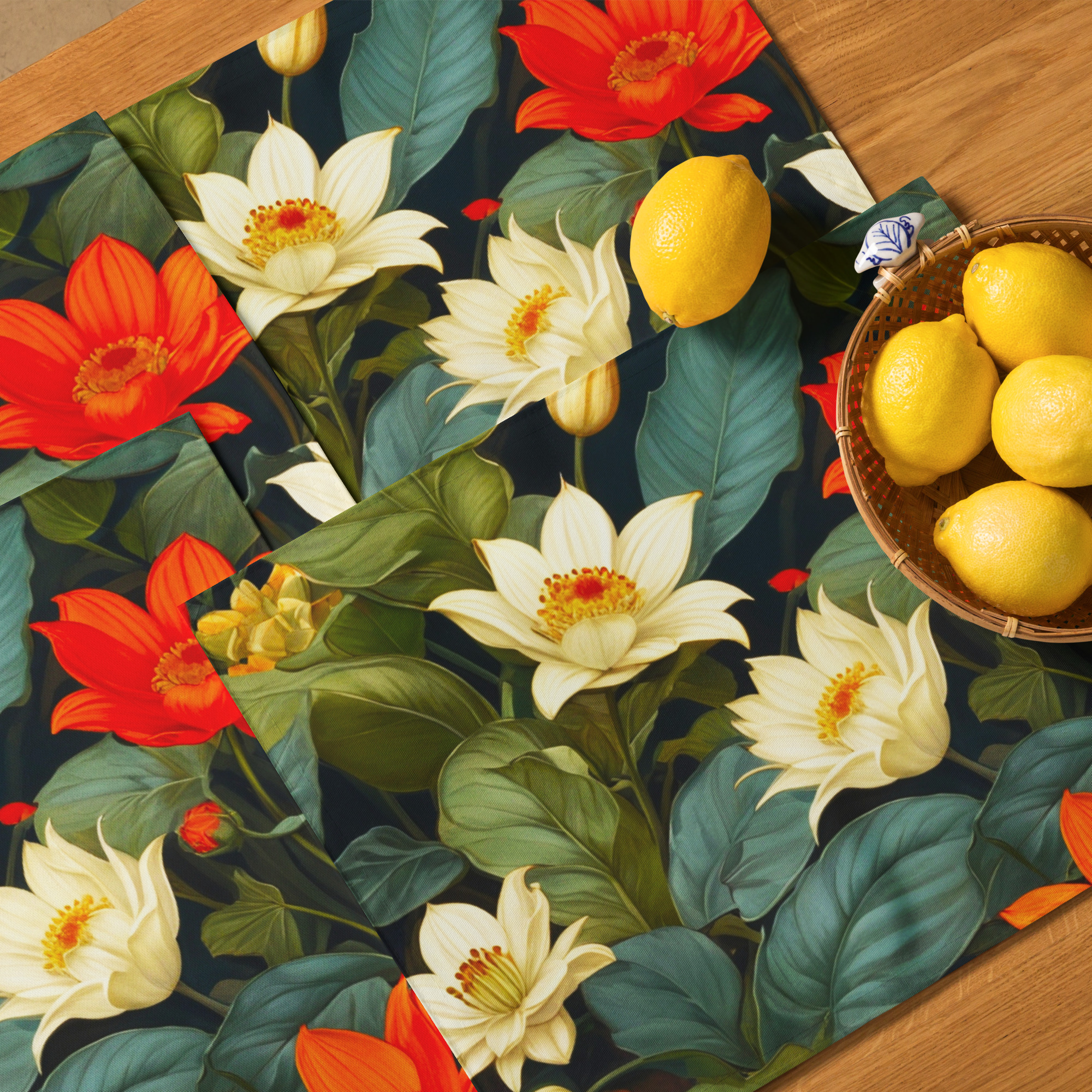 Floral Wonders Placemats – Set of Four Elegant Mats 5 Floral Wonders Placemats – Set of Four Elegant Mats - Image 5