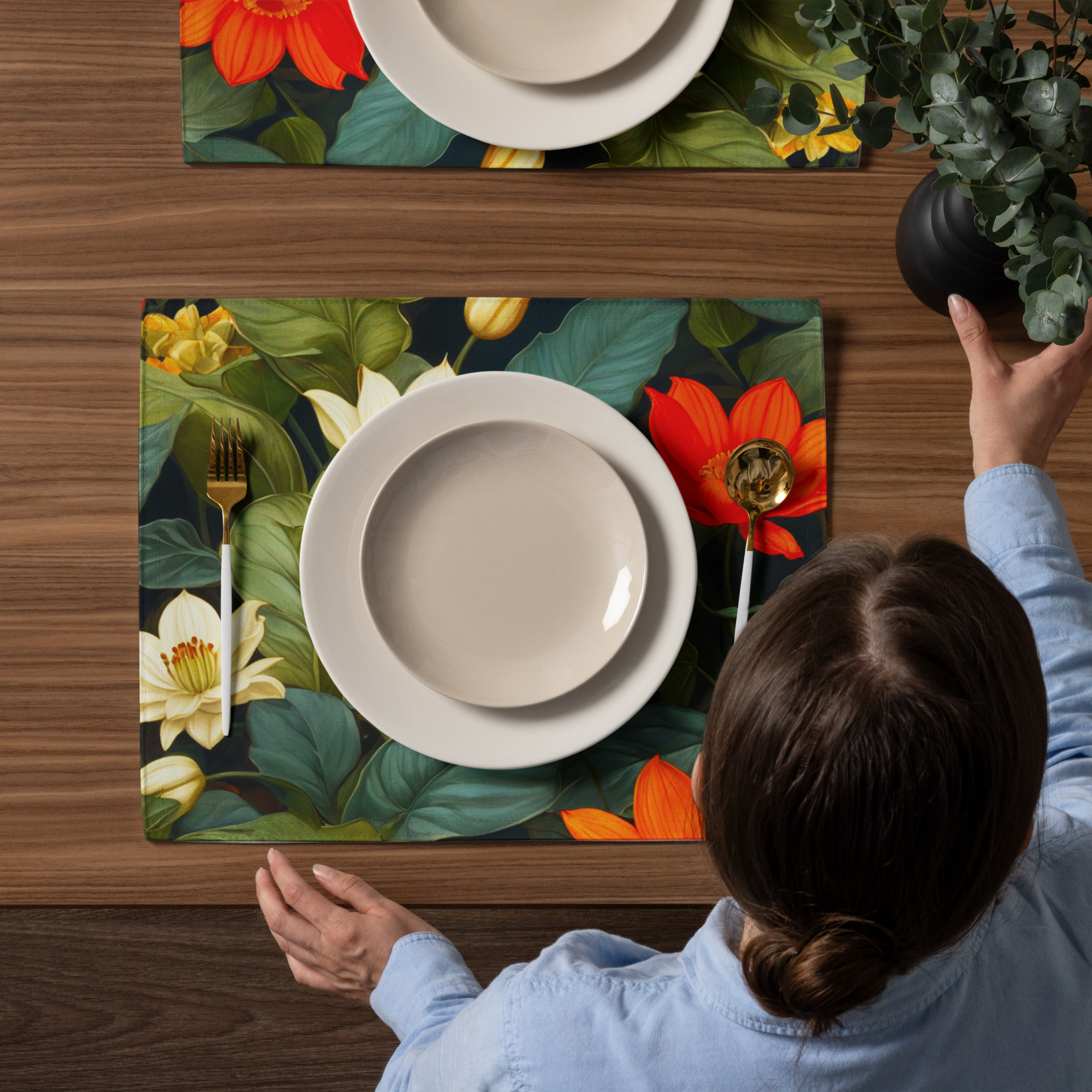 Floral Wonders Placemats – Set of Four Elegant Mats 6 Floral Wonders Placemats – Set of Four Elegant Mats - Image 6