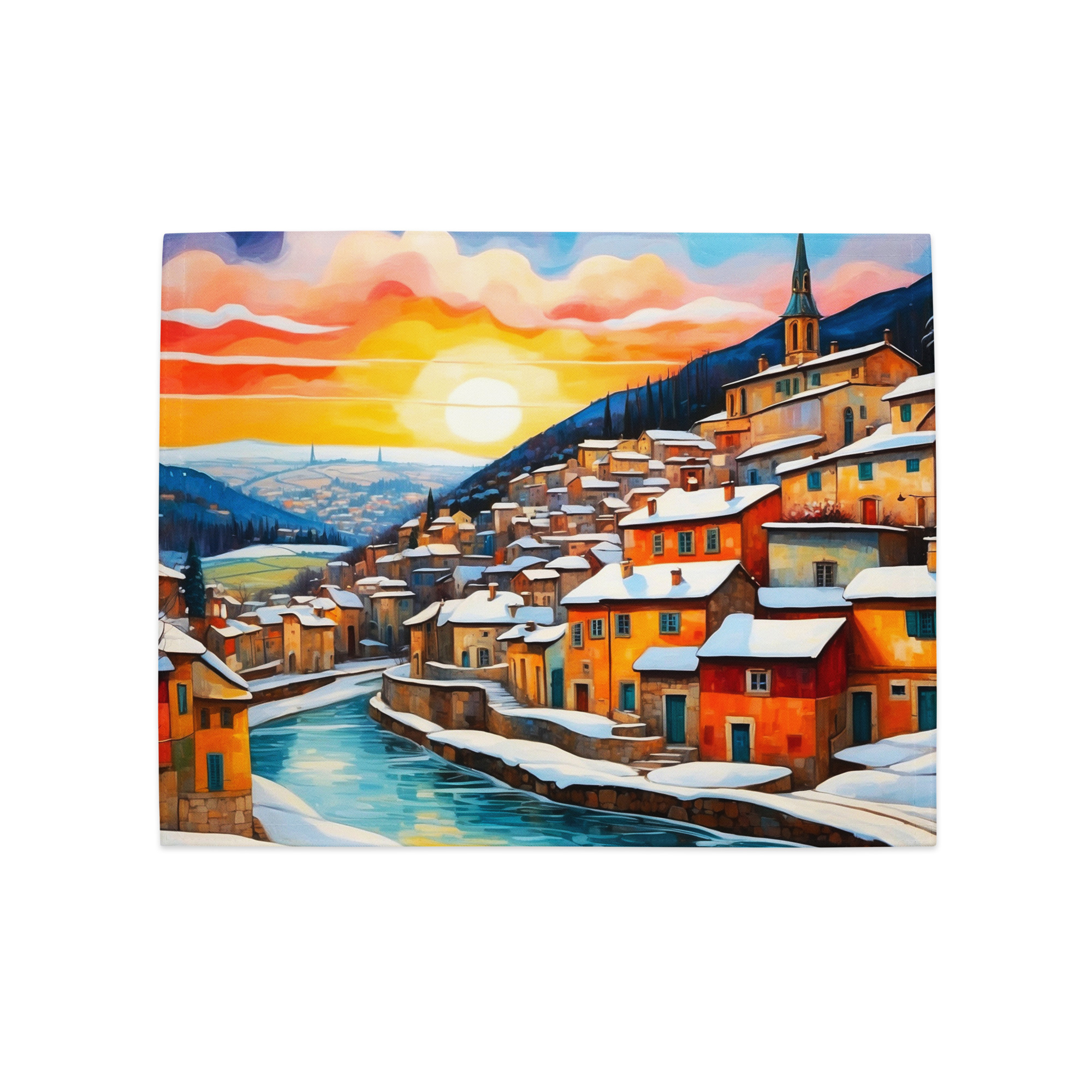 French Villages in Winter – Elegant Placemat Set 9 French Villages in Winter – Elegant Placemat Set - Image 9